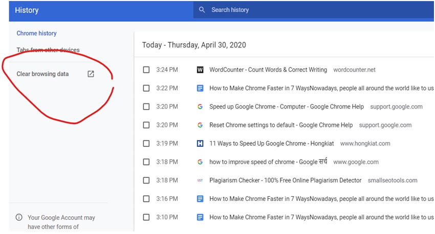 Chrome Browser Faster | Clearing Browsing Data Regularly