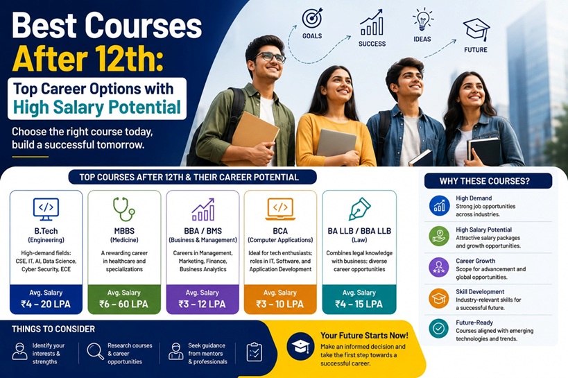 Best Courses After 12th: Top Career Options with High Salary Potential